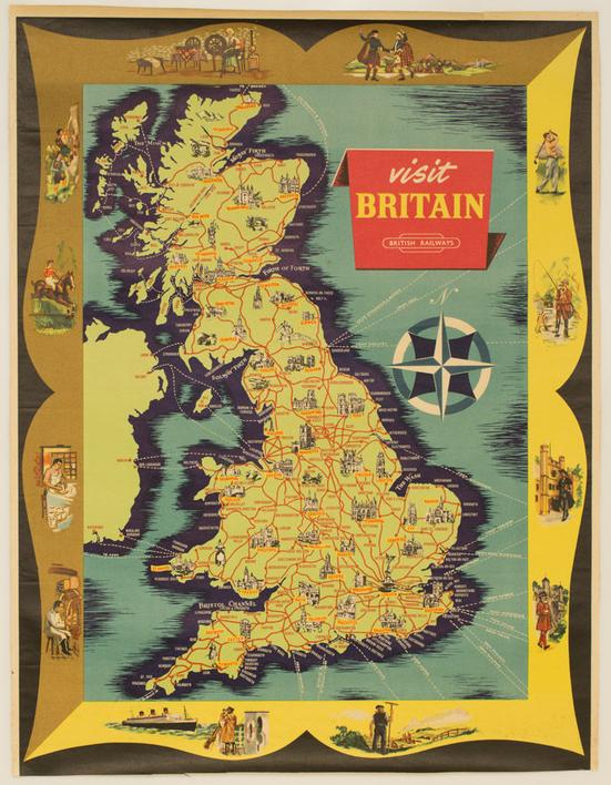 Plakat m reklame for British Rails - vintage