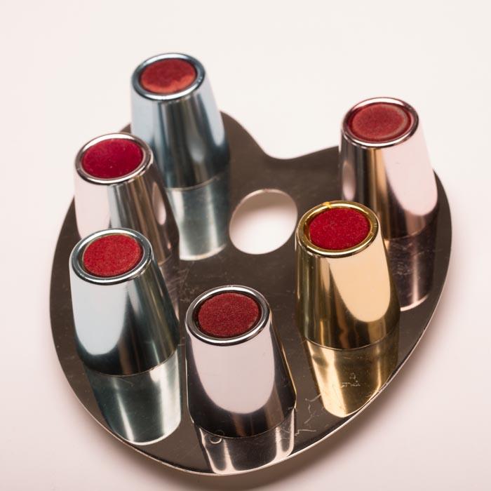 Magnetisk palet med 6 forskelligt-farvede shotsglas