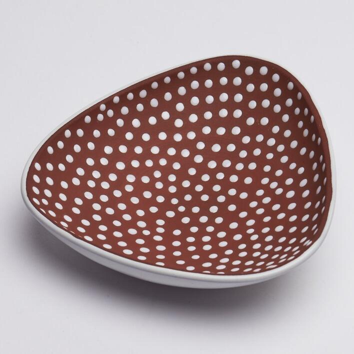 Zeuthen keramik skål m prikker, trekantet